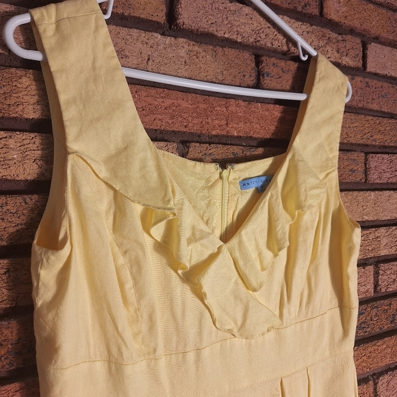 ANTONIO MELANI Size 6 Yellow Sleeveless Dress - Picture 2 of 5